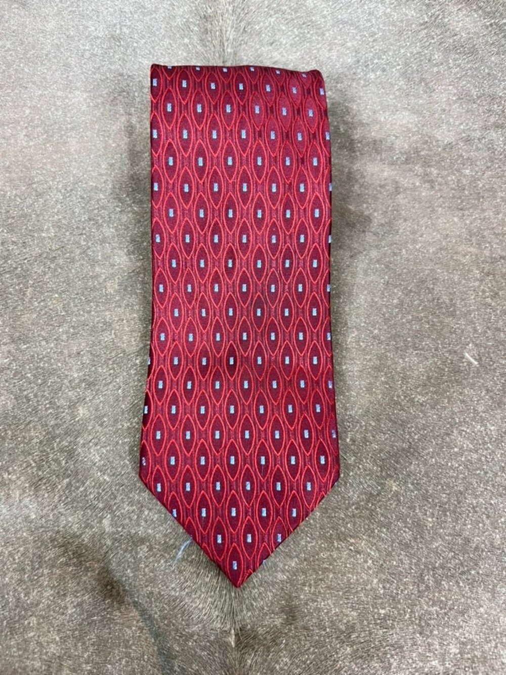 Ermenegildo Zegna Ovals Silk Tie Geometric Made in Italy